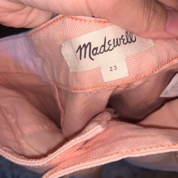 Madewell Greenwich Relaxed Peach Pants Cropped High Rise Size 23 - Picture 4 of 8